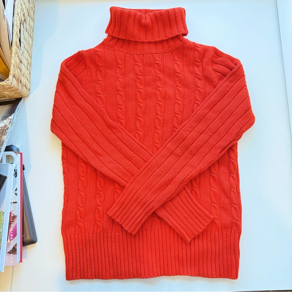 Cozy Red Turtleneck Sweater J Crew